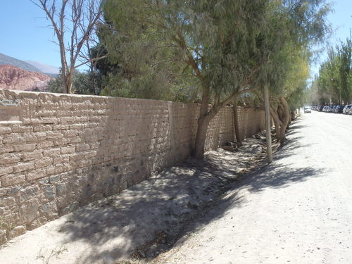 Adobe walls.